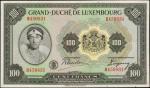 LUXEMBOURG. Grand Duche de Luxembourg. 100 Francs, 1934. P-39. Extremely Fine.