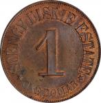 1890-12年印度尼西亚苏门答腊1元。 INDONESIA. Sumatra. Soengie Diskie Estate. Dollar, ND (1890-12). PCGS PROOF-63 