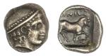 Thrace. Ainos. AR Diobol, ca. 409/8-408/7 BC. 1.20 gms. Head of Hermes right, wearing petasos, rev. 
