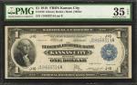 Fr. 739. 1918 $1  Federal Reserve Bank Note. Kansas City. PMG Choice Very Fine 35 EPQ.