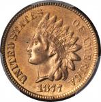 1877 Indian Cent. Unc Details--Questionable Color (PCGS).