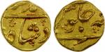 India - Princely States. ARCOT: AV 1/3 mohur (pancha) (3.85g), ND, KM-, in the name of the Mughal Em