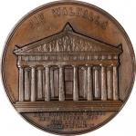 ARCHITECTURAL MEDALS. Belgium - Germany. Walhalla Bronze Medal, 1859. Geerts (Ixelles) Mint. CHOICE 
