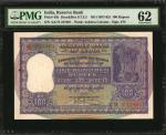 1957-62年印度储备银行100卢比。INDIA. Reserve Bank of India. 100 Rupees, ND (1957-62). P-44. PMG Uncirculated 6