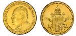 Vatican City. John Paul II (1978-2005). Medal, 1980. Gold. 21mm. 6.46 gms. Pontifex bust left, rev. 
