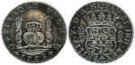 SOUTH AMERICAN COINS, Mexico, Philip V: Silver Pillar 8-Reales, 1733 MF (KM 103). About extremely an