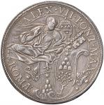 Vatican coins and medals. Alessandro VII (1655-1667) Piastra San Pietro nimbato - Munt. 7 AG (g 32 1