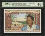 CAMEROON. Banque Centrale. 5000 Francs, ND (1961). P-8s. Specimen. PMG Extremely Fine 40 EPQ.