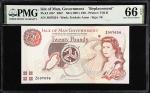 ISLE OF MAN. Isle of Man Government. 20 Pounds, ND (1991). P-43b*. Replacement. PMG Gem Uncirculated