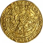 GREAT BRITAIN. Ryal, ND (1465-66). Edward IV, First Reign (1461-70). PCGS Genuine--Cleaned, AU Detai