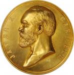 1881 James A. Garfield Presidential Medal. By Charles E. Barber. Julian PR-20. Gilt Copper. MS-63 (N