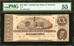 T-58. Confederate Currency. 1863 $20. PMG About Uncirculated 55.