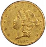 1852-O Liberty Head Double Eagle. Winter-1, the only known dies. AU-53 (PCGS). CAC.