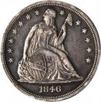 1846-O Liberty Seated Silver Dollar. OC-1, the only known dies. Rarity-2. EF-40 (PCGS).