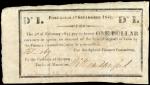 1844年毛里求斯特别财务委员会1 元。MAURITIUS. Special Finance Committee. 1 Dollar, 1844. P-1F. Fine.