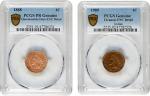Lot of (2) Indian Cents. (PCGS).