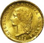 COLOMBIA. 1853 10 Pesos. Popayán mint. Restrepo M208.1. MS-63 (PCGS).