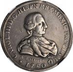 MEXICO. Mexico City, El Consulado. Silver Proclamation Medal, 1760. Charles III (1759-88). NGC VF-35