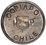 CHILE, Copiapó, 1 peso, 1865, NGC AU 58.