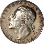 KARL GOETZ MEDALS. Germany. 150th Anniversary of the Death of Frederick the Great Silver Medal, 1936