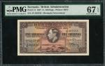 Bermuda Government, 5 shillings, Hamilton, 17 February 1947, serial number J/5 485555, purple-brown 