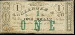 Sabine Pass, Texas. Alexander & Co. July 1, 1862. $1. Fine.
