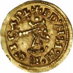 Visigoths. Egica, A.D. 687-702. AV Tremissis (1.49 gms), Emerita Mint. CHOICE EXTREMELY FINE.