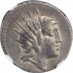 ROMAN REPUBLIC. L. Lucretius Trio. AR Denarius (3.59 gms), Rome Mint, 74 B.C. NGC Ch VF, Strike: 4/5