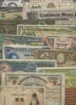 World banknotes, a group of miscellaneous notes including Vietnam, Confederate Stonewall Jackson $50