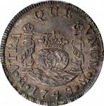 MEXICO. 2 Reales, 1749-Mo M. Mexico City Mint. Ferdinand VI. PCGS AU-58 Gold Shield.