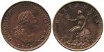 GREAT BRITAIN, British Coins, England, George III: Proof Farthing, 1799, struck in bronzed-copper, b