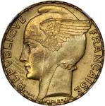 FRANCE. Aluminum-Bronze 100 Francs Essai (Pattern), 1929. NGC MS-62.