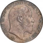 1902年英国壹圆银币。伦敦造币厂。GREAT BRITAIN. Crown, 1902. London Mint. Edward VII. PCGS MS-62.