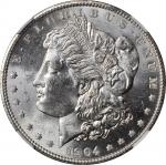1904-O Morgan Silver Dollar. VAM-4B. Hit List 40. Fishhook. Wayne Miller Signature. MS-63 (NGC).