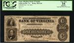 Jeffersonville, Virginia. Trans-Alleghany Bank of Virginia. November 19, 1853. $100. PCGS Very Fine 