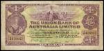 NEW ZEALAND. Union Bank of Australia Limited. 1 Pound, 1.10.1923. P-S372a.