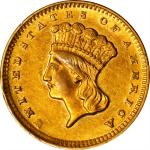 1856-D Gold Dollar. Winter 8-K, the only known dies. AU-50 (PCGS). OGH--First Generation.