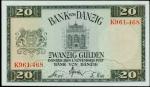 DANZIG. Bank of Danzig. 20 Gulden, 1937. P-63. PMG Gem Uncirculated 65 EPQ.
