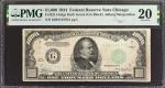 1934年1000美元芝加哥 PMG VF 20 1934 $1000 Federal Reserve Note