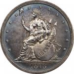 1873 Pattern Trade Dollar. Judd-1310, Pollock-1453. Rarity-4. Silver. Reeded Edge. Proof-64 (PCGS).