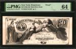 Watertown, New York. Black River Bank. 1840s-50s. $50. PMG Choice Uncirculated 64. Proof.