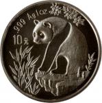 1993年熊猫纪念银币1盎司 PCGS MS 69