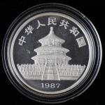 1987年熊猫精铸版10元一枚，发行量：30720枚