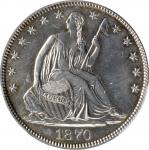 1870 Liberty Seated Half Dollar. WB-101. Unc Details--Altered Surfaces (PCGS).