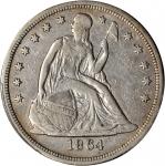 1864 Liberty Seated Silver Dollar. OC-1. Rarity-2. VF-30 (PCGS).
