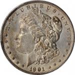 1901 Morgan Silver Dollar. AU-58 (PCGS).