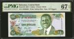 BAHAMAS. The Central Bank of the Bahamas. 1 Dollar, 2001. P-69. Repeater Serial Number. PMG Superb G