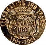 2004 Canada Dry Centennial Medallion. Gold. Mint State.