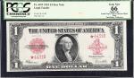 Fr. 40*. 1923 $1 Legal Tender Star Note. PCGS Currency Gem New 66 Apparent. Small Paper Thin at Bott