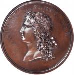 1866 City College of New York Medal. Bronze. 60 mm. By William H. Key. Julian CM-14. MS-64 BN (NGC).